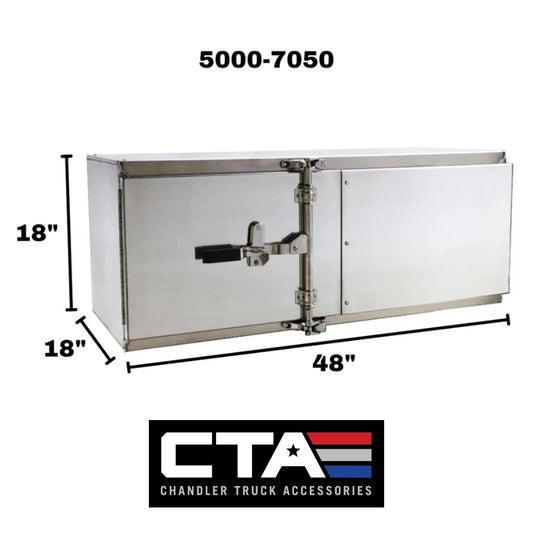 Chandler Aluminum Underbody Truck Toolbox with Cam-Over Latch 18x18x48 Model 5000-7050