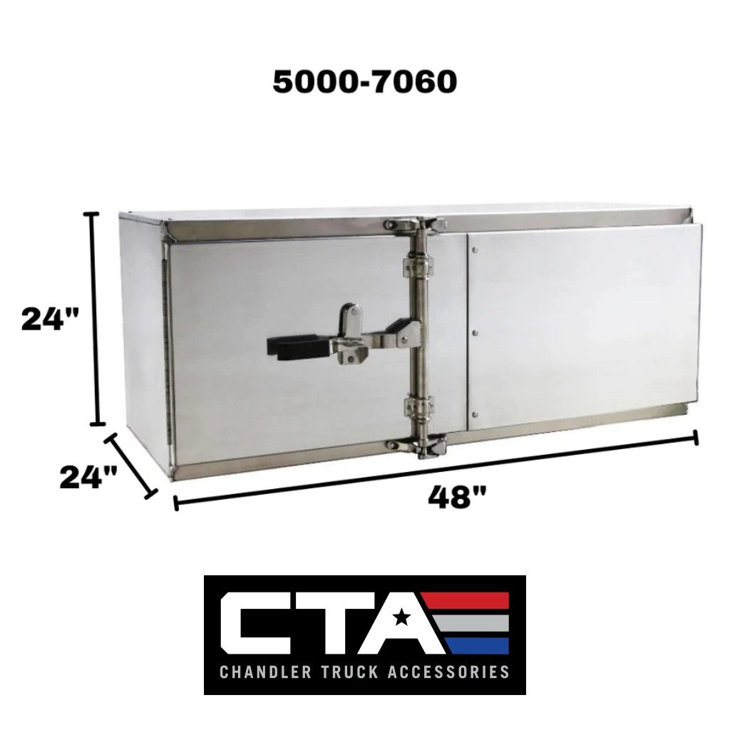 Chandler Aluminum Underbody Truck Toolbox with Cam-Over Latch 24x24x48 Model 5000-7060