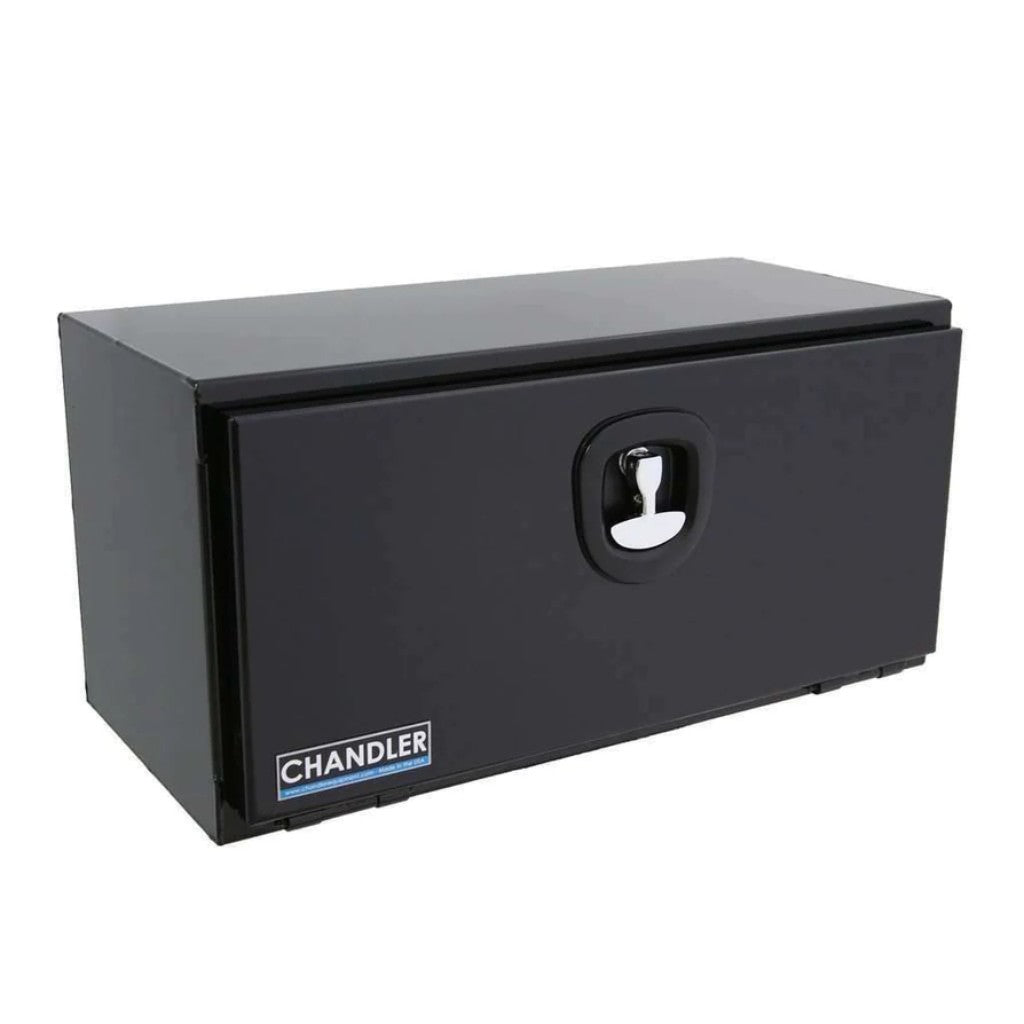 Chandler Textured Black Underbody Carbon Steel Toolbox with Drop Down Door 15x15x30 Model 5100-0590