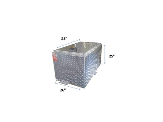 ATI 110 Gallon Rectangle Double Wall Transfer Tank- Bright Aluminum (TTR110DW)