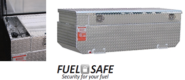 ATI 30 Gallon Fuel Safe Gasoline Auxiliary Tank/Toolbox Combo - Bright Aluminum (Model AUX30FCBRG)