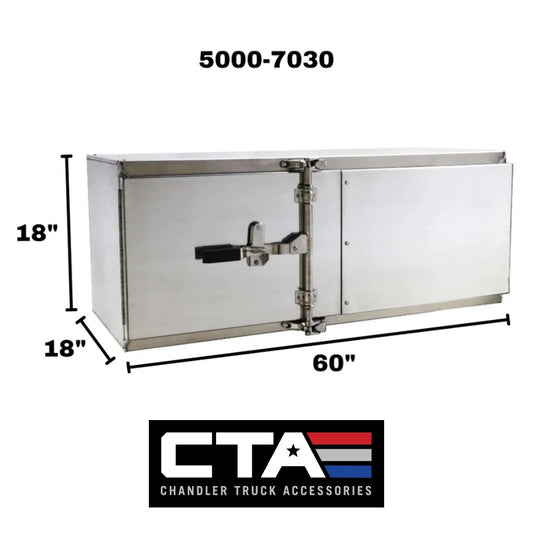 Chandler Aluminum Underbody Truck Toolbox with Cam-Over Latch 18x18x60 Model 5000-7030