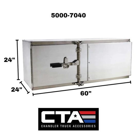 Chandler Aluminum Underbody Truck Toolbox with Cam-Over Latch 24x24x60 Model 5000-7040