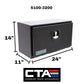 Chandler Textured Black Underbody Carbon Steel Toolbox with Drop Down Door 14x11x24 Model 5100-3200