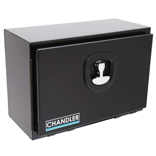 Chandler Textured Black Underbody Carbon Steel Toolbox with Drop Down Door 14x12x18 Model 5100-0680