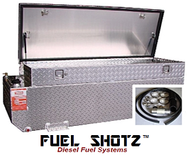 ATI 30 Gallon Diesel Rectangle Auxiliary Tank/Toolbox Combo - Bright Aluminum (Model AUX30FCBR)