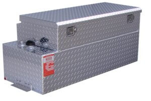 ATI 30 Gallon Diesel Rectangle Auxiliary Tank/Toolbox Combo- Bright Aluminum (Model AUX30CBR)