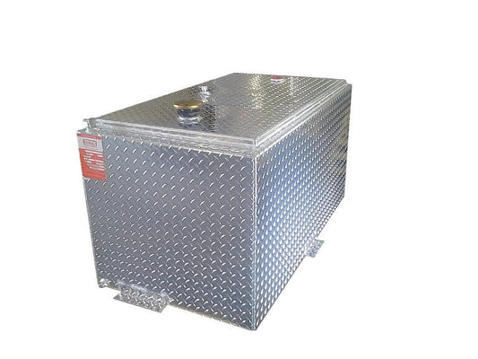 ATI 98 Gallon Rectangle Double Wall Refueling Tank- Bright Aluminum (TTR98DW)