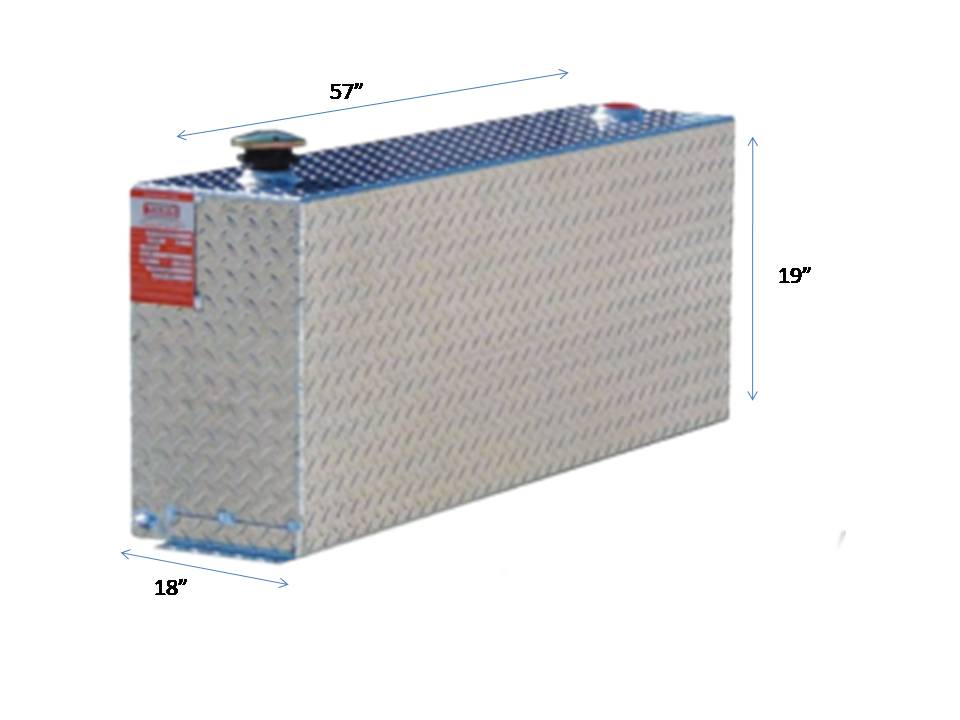 ATI 77 Gallon Rectangle Transfer Tank - Bright Aluminum (Model TTR77)